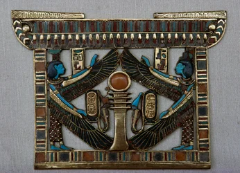 Tempelformad bröstplatta, Tutankhamuns skattkammare, Egypten, Egyptisk civilisation, Nya riket, XVIII:e dynastin