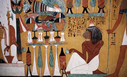 Väggmålning, Sennedjems grav, Konungarnas dal, Luxor, Thebe (UNESCO:s världsarvslista)