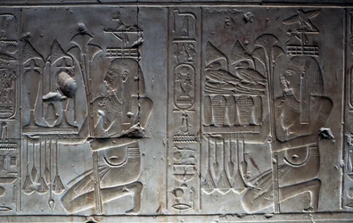 Basrelief, Seti I:s tempel, eller Abydos stora tempel, Abydos, Egypten, Egyptisk civilisation, Nya riket, XIX:e dynastin
