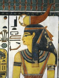 Egypten, Thebe, Luxor, Drottningarnas dal, Nefertaris grav, Vestibul, Väggmålningar, Gudinnan Selket