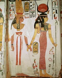 Isis och Nefertari, från Nefertaris grav, Nya kungariket (väggmålning)
