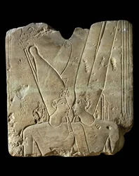 Farao Ramses II och guden Amun...