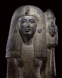 Standardbärande staty av drottning Nefertari, New Kingdom, ca 1290-1224 f.Kr.