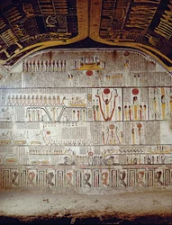 Detalj av jordens bok, från gravkammaren i Ramses VI:s grav (r.1143-1136 f.Kr.) Nya kungariket (väggmålning)