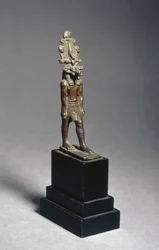 Figur av Harsafes, en vädurshövdad gudom, sen period, c.600 f.Kr. (brons)