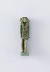 Stående figur av gudomen Khnum, Saiteperiod, 664-525 f.Kr. (fajans)