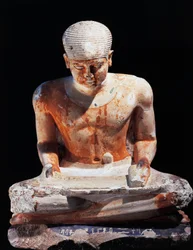 Sittande skrivare, från Giza, Egypten, 2575 f.Kr., IV dynastin