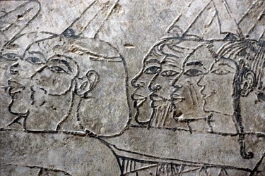 Forntida Egypten, Väggmålning, Asiatiska fångar, Amarna-stil, Ramoses grav, Adelsmännens dal, Thebe