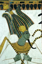 Forntida Egypten, Väggmålning, , Osiris, underjordens herre, Sennedjems grav, Thebe, Deir el Medina