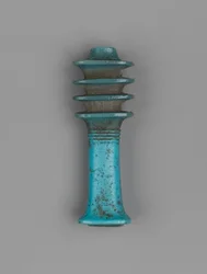 Djed amulett (lergods)