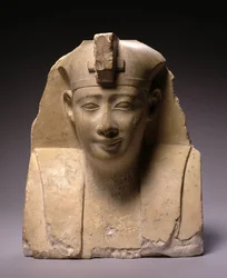 Huvud, tidig ptolemaisk period (304-250 f.Kr.) (kalksten)