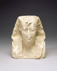 Skulptörsmodell av en kung, möjligen Ptolemaios I eller II (kalksten)