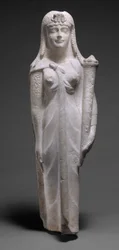 Staty av en ptolemaisk drottning, kanske Kleopatra VII, 200-30 f.Kr. (dolomitisk kalksten)