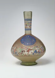 Emaljerad och förgylld flaska, ca 1270-99 (glas)