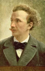 Vykort av Richard Strauss (1864-1949) c.1914 (lito i färg)