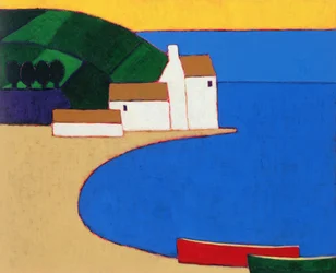 Bay i södra Bretagne, 2004 (akryl på papper)