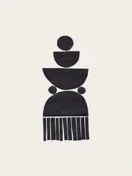 Abstrakt geometriskt totem