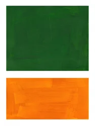 Abstrakta gröna och orangea block