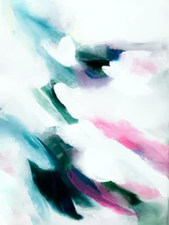 Flytande, blågrön-rosa abstrakt