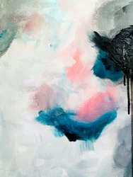 Flytande rosa-turkos abstrakt
