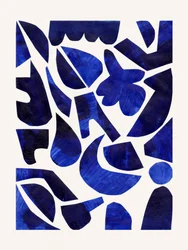 Indigo – abstrakta former