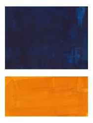 Indigo-orange abstrakta block