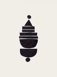 Minimalistisk geometrisk stapel
