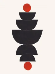 Röd-svart geometrisk balans