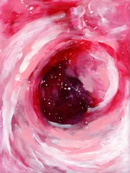 Virvlande rosa kosmos
