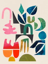 Livfull abstrakt collage