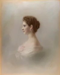 Porträtt av storhertiginnan Elizaveta Fyodorovna, prinsessan Elizabeth av Hessen och vid Rhen, 1896.