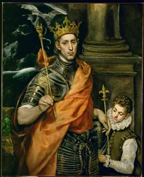 Saint Louis, roi de France et un page - Saint Louis, kung av Frankrike, och en page ...