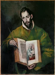 Saint Luke EvangeliSt (målning på duk)