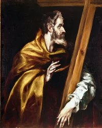 Apostolatet för katedralen i Toledo: Apoteren Saint Philip. Målning av Domenikos Theotokopoulos dit El Greco (1540-1614)