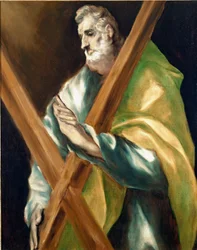 Apotre Saint Andre. Målning av Domenikos Theotokopoulos dit El Greco (1540-1614)