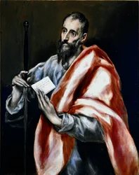 Apotre Saint Paul. Målning av Domenikos Theotokopoulos dit El Greco (1540-1614)