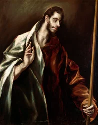 Apotre Saint Thomas. Målning av Domenikos Theotokopoulos dit El Greco (1540-1614)