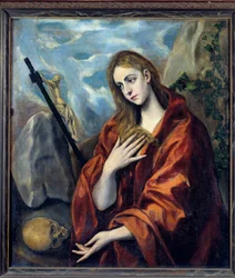 La Madeleine repentante Målning (Vanita) av Domenikos Theotokopoulos dit El Greco (1541-1614) Sitges från 1600-talet. Cau Ferrat museum