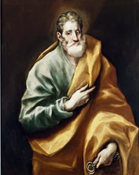 Apotern Sankt Peter. Målning av Domenikos Theotokopoulos dit El Greco (1540-1614)