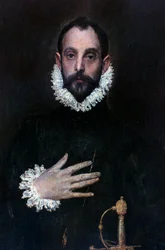En adelsman med handen på bröstet, c1577-1584