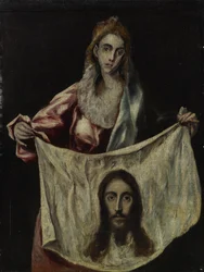 St Veronica håller i slöjan