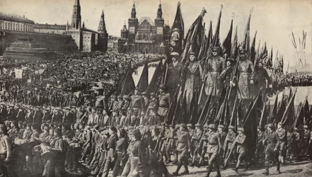 Illustration från USSR Builds Socialism, 1933.