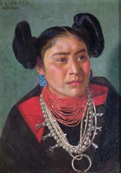O-koon-sey (olja på träpanel)