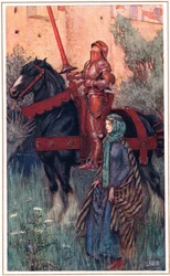 Yniols rostade armar var på hans furstliga person..., illustration från 