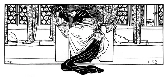 En kvinna som sover i en stol, 1898.