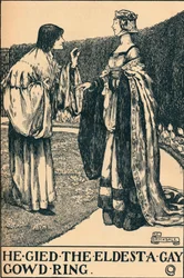 illustration till The Twa Sisters o Binnorie, c1900