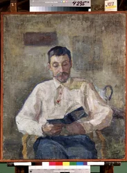 ""Porträtt av den ryske målaren Mikhail Matyushin (Matjuschin eller Matyushin) (1861-1934)"" Målning av Yelena (Elena) Guro (1877-1913) Statens ryska museum Sankt Petersburg