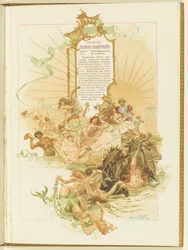 Program för balett La Perle av Marius Petipa och Riccardo Drigo, 1896.