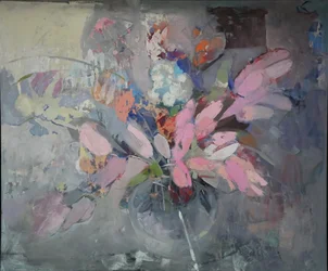 Abstrakt rosa bukett