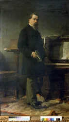 Amilcare Ponchielli (1834 - 1886). italiensk kompositör. Målning av Eleuterio Pagliano.